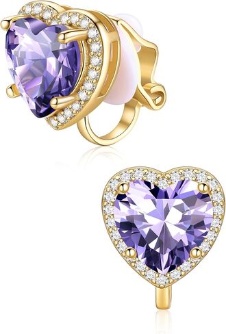 ChicSilver Clip On Earrings Women Hypoallergenic 925 Sterling Silver Birthstone Earrings for Women's Clip-on Earrings in Saudi Arabia