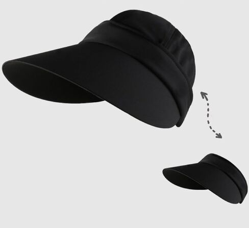 Zip-Off مرنة الظهر Extra Wide Brim Visor UV حماية الشبكة شمس قبعة النساء الجولف in Kuwait