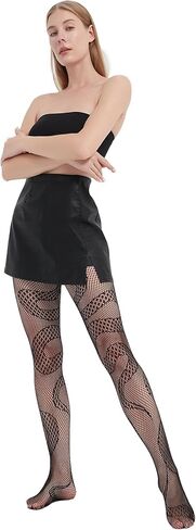 Womens Snake Fishnet Tights Hosiery, Girls Ultra Strechy Tights One Size Fits All,Snake Net Tights in Saudi Arabia