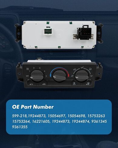 ECCPP 599-218 Climate Control module AC Heater Climate control Panel 2000 For Chevy Tahoe with Rear Window Defroster,2001 For Chevrolet Suburban,2001 For GMC Sierra,2002 For Chevrolet Silverado in Saudi Arabia