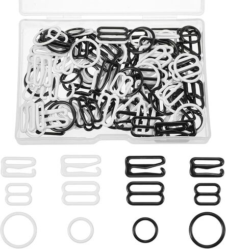 مقاطع حزام 120 PCS ، خطافات حدوث حدوث ، مقاطع بدلة للاستحمام المعدنية ، مشابك ، شريط التمرير ، حلقات حزام صدرية لأعلى ملابس السباحة والملابس الداخلية ، 3 أنماط ، أحجامان (أسود ، أبيض ، ذهبي ، فضية) in Kuwait