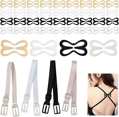 44 PCS Bra Clips to Make Racerback, Anti-slip Adjustable Bra Hooks for Hide Straps in Saudi Arabia