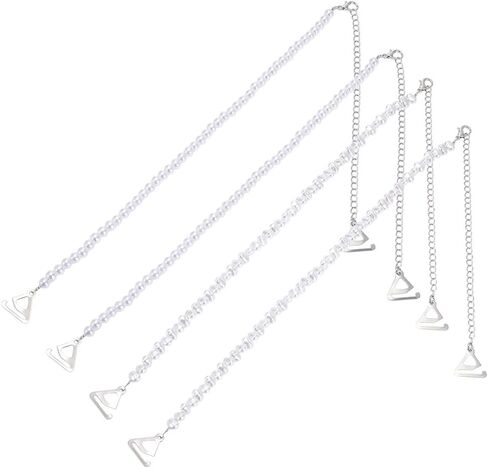 PLIGREAT 2 Pairs Pearl Bra Shoulder Straps, Adjustable Bra Shoulder Chain for Women, 45 cm/18 Inch Detachable Rhinestones Bras Strap for Wedding Dress Prom in Saudi Arabia
