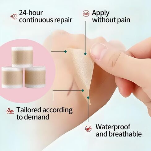 Lejuv Silicone Patches Roll for Face & Neck (1.6" x 120" - 3m) - Reusable & Waterproof Skin Smoothing Tape, Supports Skin Firming, Unisex in Saudi Arabia