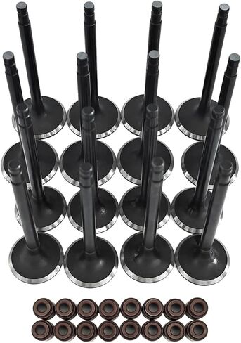 16Pcs Engine Intake Exhaust Valves with Valve Seals Fits for 1998-2004 Nissan Frontier Altima 2.4L Engines, 13201VJ200, 13201-VJ200, 13202-VJ200 in Saudi Arabia
