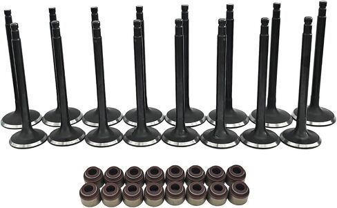 16Pcs Engine Intake Exhaust Valves with Valve Seals Fits for 1998-2004 Nissan Frontier Altima 2.4L Engines, 13201VJ200, 13201-VJ200, 13202-VJ200 in Saudi Arabia