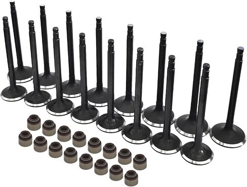 16Pcs Engine Intake Exhaust Valves with Valve Seals Fits for 1998-2004 Nissan Frontier Altima 2.4L Engines, 13201VJ200, 13201-VJ200, 13202-VJ200 in Saudi Arabia