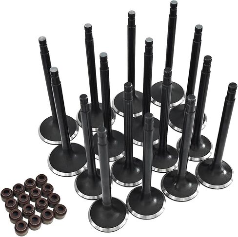 16Pcs Engine Intake Exhaust Valves with Valve Seals Fits for 1998-2004 Nissan Frontier Altima 2.4L Engines, 13201VJ200, 13201-VJ200, 13202-VJ200 in Saudi Arabia