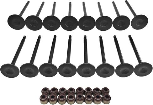 16Pcs Engine Intake Exhaust Valves with Valve Seals Fits for 1998-2004 Nissan Frontier Altima 2.4L Engines, 13201VJ200, 13201-VJ200, 13202-VJ200 in Saudi Arabia