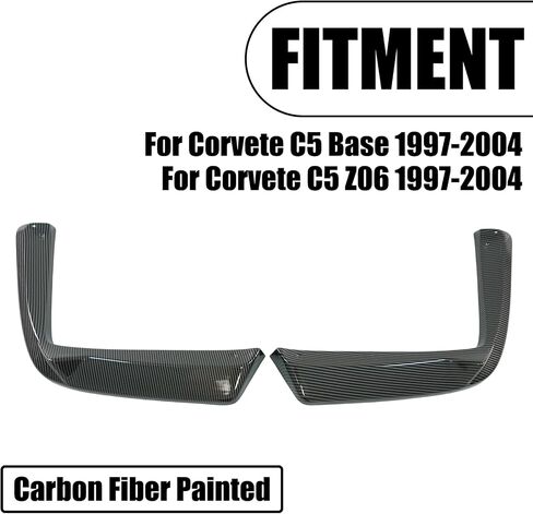 2pcs خلفية الصدمات الخلفية بين الفرق بين Corvette C5 قاعدة و Z06 1997-2004 ABS البلاستيك إضافة على المفسد الخلف الخلفي (أسود لامع) in Kuwait