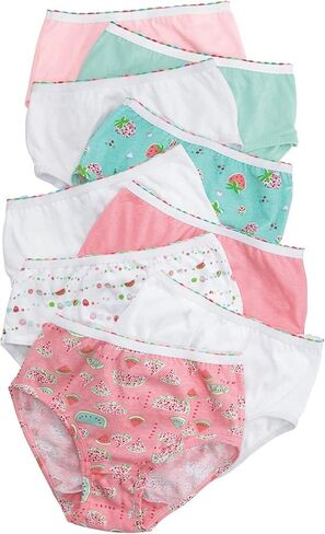 Hanes Girls' No Ride Up Cotton Colored Briefs 9-Pack in Saudi Arabia