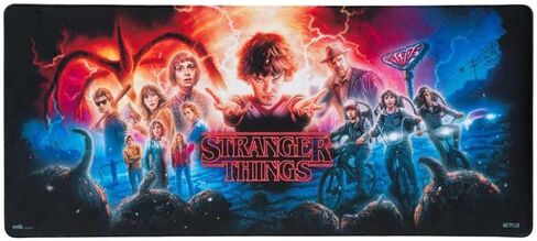 Stranger Things Mouse Pad Official Netflix - Desk Pad - 31.5" x 13.78" Non-Slip Rubber Base Mouse Pad, Gaming Mouse Pad, Keyboard Mouse Mat - Stranger Things Gifts in Saudi Arabia