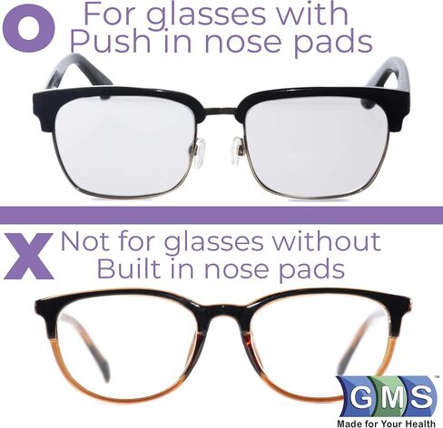 GMS Optical 2.8mm Extra-Thick/13mm Short Length - Slide-in Air Bag Tear Drop Nose Pads, Super Soft Silicone Eyeglass Nose Pads to Keep Glasses from Sliding, for Glasses Nose pad Replacement (5 Pair) in Saudi Arabia
