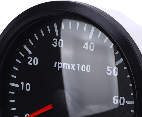110 ملم مقياس سرعة الدوران البحري قارب RPM Gauge Backlight DC 9-32V 7000 دورة في الدقيقة مع متر ساعة لليخوت RV Truck (DIAL Black Black Bezel CXA009B) in Kuwait