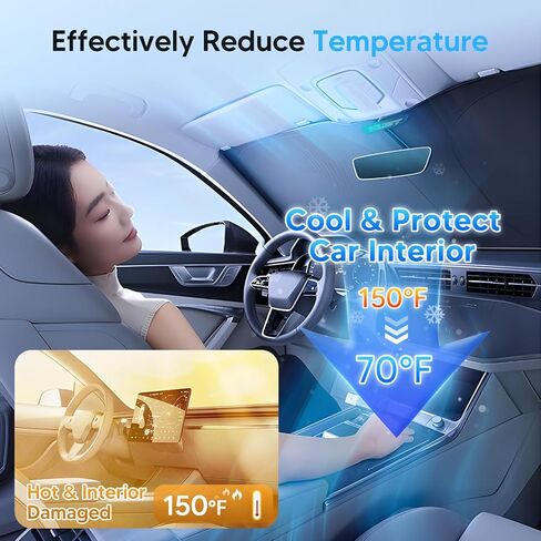 KUST Custom Fit Sun Shade for 1990-2018 Mercedes G W463 G550 G55 G63 G65 Accessories(Not for 2019-2021 Mercedes Benz G Class)Car Windshield Sunshade Window Sun Visor Protector Foldable Blocks UV Rays in Saudi Arabia