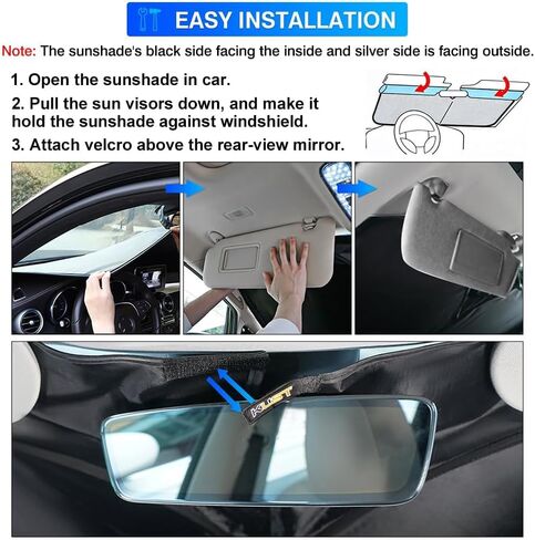 KUST Custom Fit Sun Shade for 1990-2018 Mercedes G W463 G550 G55 G63 G65 Accessories(Not for 2019-2021 Mercedes Benz G Class)Car Windshield Sunshade Window Sun Visor Protector Foldable Blocks UV Rays in Saudi Arabia