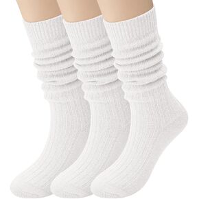 Loritta Wool Socks for Women Winter Warm Long Scrunch Sock Cable Knit Knee High Boot Slouchy Socks in Kuwait