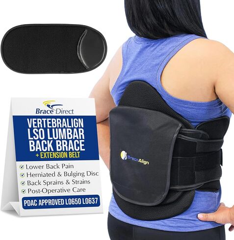 VertebrAlign LSO Medical Lower Back Brace L0650 L0637 - Recovery and Pain Relief for Herniated, Bulging, Slipped Disc, Sciatica, DDD, Spine Stenosis, Fractures, and Lumbar Support in Saudi Arabia