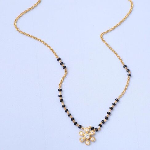 Tarinika Sterling Silver Forever Mangalsutra Chain Necklace with Charm Design(Gold-Plated) - Silver Chain Necklace for Women | Perfect for Casual occasions | Indian jewelry sets for women | 1 Year in Kuwait