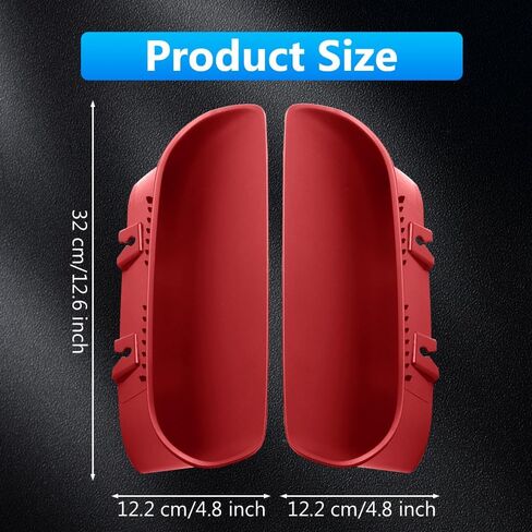 Car Hood Air Vent Hood Scoop Front Side Air Vent Cover Hood Bezels and Accessories Compatible with Dodge Challenger Redeye 2019-2020, Replace 68378080Ab, 68378081Ab, Red in Saudi Arabia