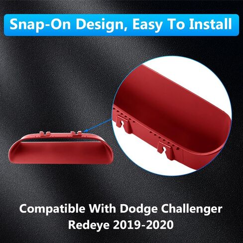 Car Hood Air Vent Hood Scoop Front Side Air Vent Cover Hood Bezels and Accessories Compatible with Dodge Challenger Redeye 2019-2020, Replace 68378080Ab, 68378081Ab, Red in Saudi Arabia