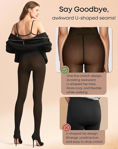 طارق Jtanib مبطنة لباس ضيق نساء 2 حزمة ، وجبات جوارب طويلة دافئة شفافة شتاء شتاء سميكة الجوارب الحرارية in Kuwait