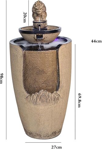 Decor Big Golden Toad Water Decoration, Floor Circulating Water Fountain, Courtyard Living Room Decoration, Tea Room Landscape for Entryway in Saudi Arabia