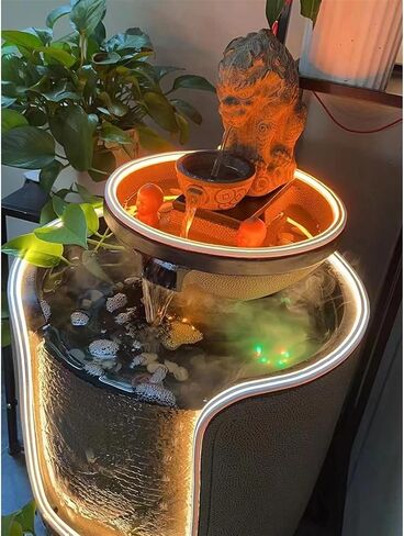 Decor Big Golden Toad Water Decoration, Floor Circulating Water Fountain, Courtyard Living Room Decoration, Tea Room Landscape for Entryway in Saudi Arabia