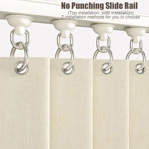 Beige Pleated Folding Cupboard Curtain for Shelves & Bookcases, Dustproof Sliding Track Curtains for Cabinets & Wardrobes, Easy Install Under Sink Curtains (W 80cm x H 50cm) in Saudi Arabia