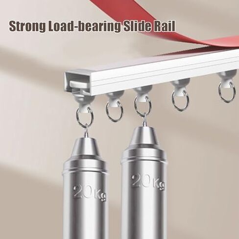 Beige Pleated Folding Cupboard Curtain for Shelves & Bookcases, Dustproof Sliding Track Curtains for Cabinets & Wardrobes, Easy Install Under Sink Curtains (W 80cm x H 50cm) in Saudi Arabia