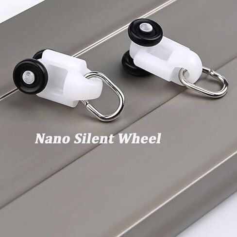 Heavy-Duty Ceiling Mount Curtain Track System - Double Row Rails for Room Dividers & Privacy Solutions in Open Spaces, Gray, 4.5m (14.8ft) - Durable & Versatile in Saudi Arabia