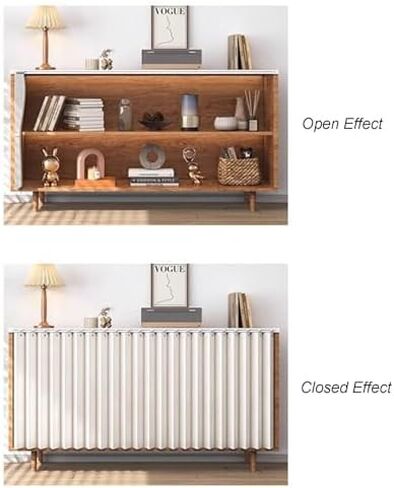 Beige Folding Short Kitchen Curtains, Dust-Proof Privacy Cabinet & Closet Curtain with Self-Adhesive Sliding Tracks, Perfect for Shelves - 60x70 cm in Saudi Arabia