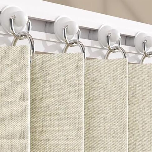 Beige Folding Short Kitchen Curtains, Dust-Proof Privacy Cabinet & Closet Curtain with Self-Adhesive Sliding Tracks, Perfect for Shelves - 60x70 cm in Saudi Arabia