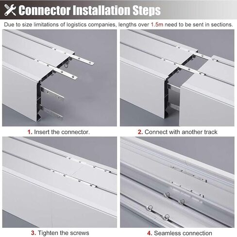 Modern Blackout Curtain Rod Cover with 2 Rails, Stylish Bedroom & Living Room Valance Pelmet, Versatile Curtain Track Box Decor for Hotels & Balconies, Grey 23ft (701cm) in Saudi Arabia