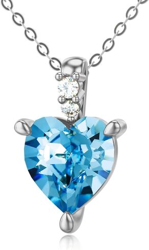 Sisgem 14k قلادة القلب الكريستالية الحقيقية للنساء ، أنا أحبك من كل قلبي 8mm crysal حب القلب قلادة الذهب هدية المجوهرات 18 " in Saudi Arabia