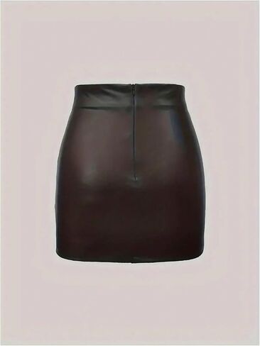 Floerns Women's High Waist Leather Mini Skirt Lace Up Side Night Out Bodycon Skirts in Saudi Arabia