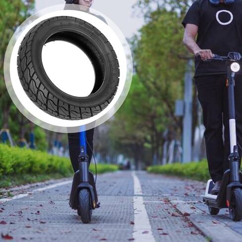 10 Inch 10x3.0-6.5 Off-Road Tubeless Tire for Electric Scooter Replacement Parts Rubber Material Wear Resistant Anti-Deformation Long Lasting Performance Black in Kuwait