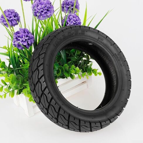 10 Inch 10x3.0-6.5 Off-Road Tubeless Tire for Electric Scooter Replacement Parts Rubber Material Wear Resistant Anti-Deformation Long Lasting Performance Black in Kuwait