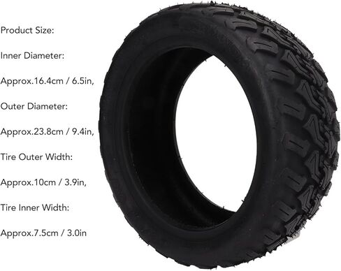 85x65 6.5 Electric Scooter Tire, Balance Car Tires Non Slip High Elasticity Shockproof Off Road Tubeless Rubber Tyre for Scooters in Saudi Arabia
