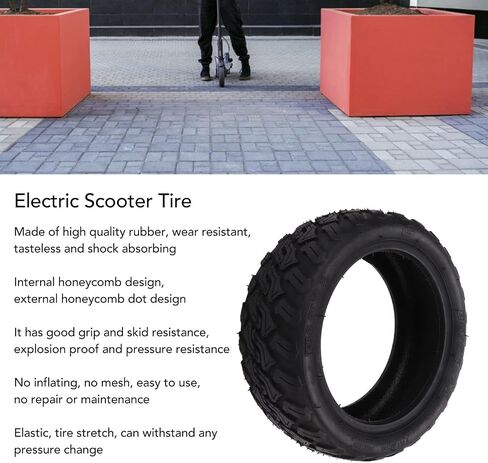 85x65 6.5 Electric Scooter Tire, Balance Car Tires Non Slip High Elasticity Shockproof Off Road Tubeless Rubber Tyre for Scooters in Saudi Arabia