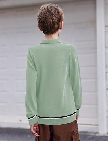 Arshiner Boys School Cardigan Sweater Long Sleeve Button Down Knit Shirts Fall Casual Vintage Shirt for Kids 5-13 Years in Saudi Arabia