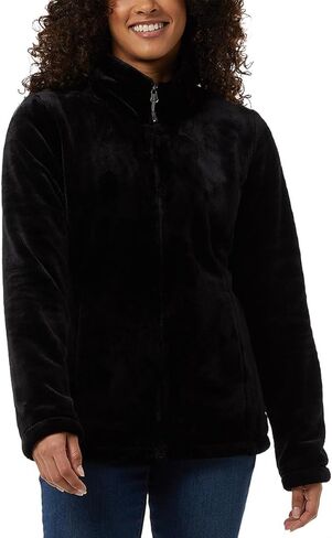 32 Degrees Women's Plush Faux Fur Jacket – Full Zip, Soft & Cozy in Saudi Arabia