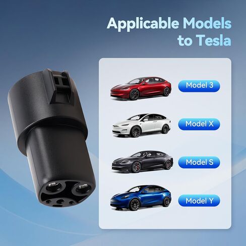 NACS to CCS Electric Vehicle Adapter, Max 500A/1000V, Fast Charge CCS1 Electric Vehicles with Vortex Plug, Compatible with Tesla Superchargers, Ford, Rivian, Volvo, GM and More in Saudi Arabia