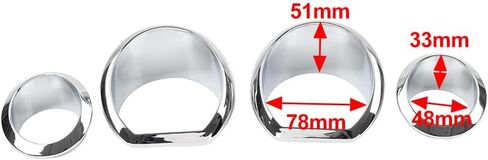 LiRu speedometers تقليم حلقة المقيمة chrome ABS لـ Harley Electra Glide ، Glide Street ، Ultra Limited 14-2023 4 pcs in Kuwait
