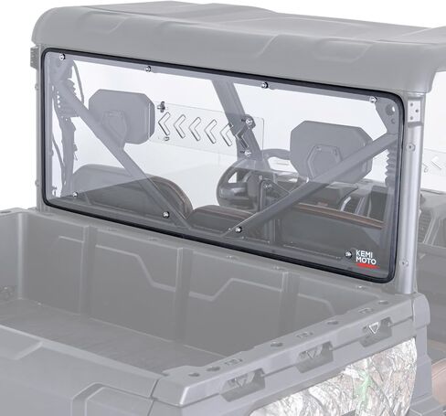 KEMIMOTO 2-in-1 Vented Rear Window Compatible with 2025 CFMOTO UFORCE U10 Pro & XL PRO, Heavy Duty Hardened PC, Scratch Resistant, Quick Install, Compatible with U10 Pro Rear Windshield Accessories in Saudi Arabia