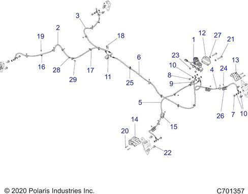 Polaris Ranger LINE-BRK,FL,36,20B,90SB,160°J, Genuine OEM Part 1913522, Qty 1 in Saudi Arabia