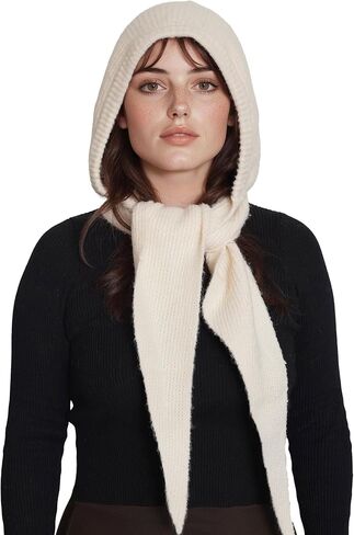 وشاح مقنع للنساء للنساء وارش القبعة وضع 2 في واحد - ناعم دافئ للرقبة التآكل لفريق الطقس البارد في الشتاء أكثر دفئا in Kuwait