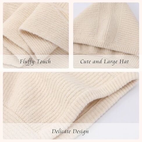 وشاح مقنع للنساء للنساء وارش القبعة وضع 2 في واحد - ناعم دافئ للرقبة التآكل لفريق الطقس البارد في الشتاء أكثر دفئا in Kuwait