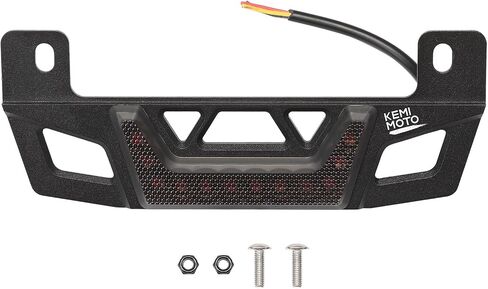 KEMIMOTO Universal Motorcycle Tail Light with Brake Light 12V Stable Dustproof Motorcycle License Plate Indicator Light Waterproof, Black in Saudi Arabia