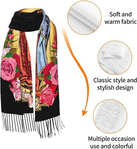 Scarf Soft Fringed Warm Scarf Long Shawl Wraps For Women in Saudi Arabia